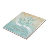 ビーチハウス航海のボートヘルムアクアブルーID623 タイル (側面)