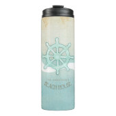 ビーチハウス航海のボートヘルムアクアブルーID623 タンブラー (正面)