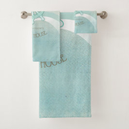 ビーチハウス航海のボートヘルムアクアブルーID623 バスタオルセット