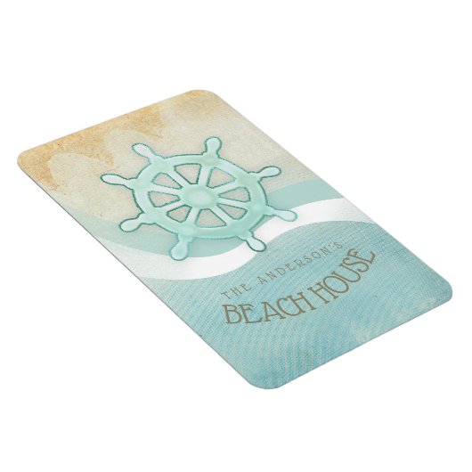 ビーチハウス航海のボートヘルムアクアブルーID623 マグネット (右側)