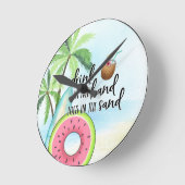 ビーチハウス装飾 ラウンド壁時計 (傾斜)