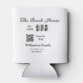 ビーチハウス追加ファミリ名Q Rスキャンwifiくもの巣 缶クーラー (裏面)