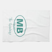 ビーチハウス2文字オーバルファーコテージスクリプト キッチンタオル (横)