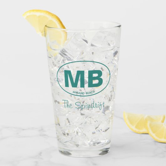 ビーチハウス2文字オーバルファーコテージスクリプト タンブラーグラス (アイス正面)