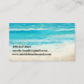 ビーチハウス バケーション レンタル 水彩画 名刺 (裏面)