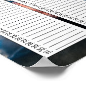 ビーチハウス ビーチロック 永遠の誕生日カレンダー ポスター (角)