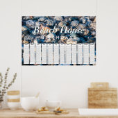 ビーチハウス ビーチロック 永遠の誕生日カレンダー ポスター (キッチン)