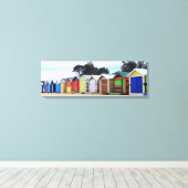 ビーチハウス |ブライトンビーチ（メルボルン） キャンバスプリント (インサイチュ (ウッドフロア))