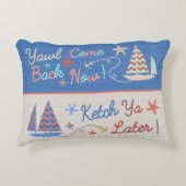 ビーチハウス |プおもしろいン |セーリングユーモア アクセントクッション (正面)
