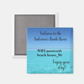 ビーチハウス マグネット バケーション レンタル WiFi パスワード (正面/裏面)