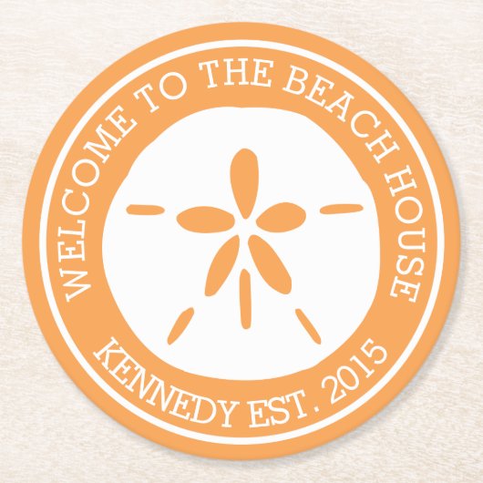 ビーチハウス ラウンドペーパーコースター (正面)