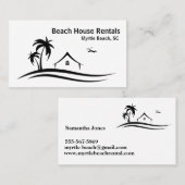 ビーチハウス ヴァケーション レンタル ミニマリスト 名刺 (正面/裏面)