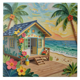 ビーチハウス 海の沿岸アート タイル