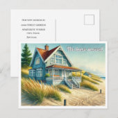 ビーチハウス 移転しました 案内ポストカード (正面/裏面)
