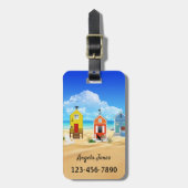 ビーチハウズカラフルラゲッジタグ ラゲッジタグ (正面縦)