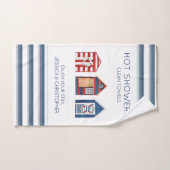 ビーチハッストライプツ類寄生虫沿岸カスタム文字 バスタオルセット (ハンドタオル)