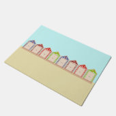 ビーチハッツカラフルの列 ドアマット (アングル)