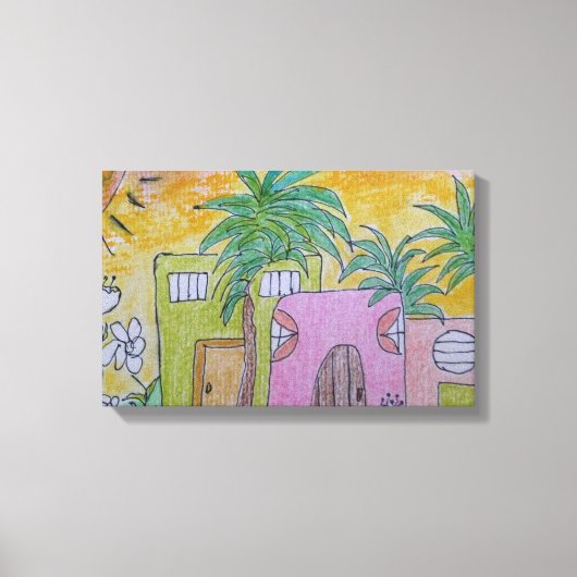 ビーチハッツゴールデンスキーズ キャンバスプリント (正面)