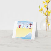 ビーチハッツノートカード カード (黄色い花)