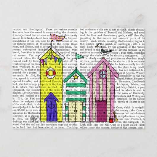 ビーチハッツ1イラストレーション ポストカード (正面)