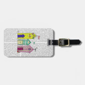 ビーチハッツ1イラストレーション ラゲッジタグ (正面横)