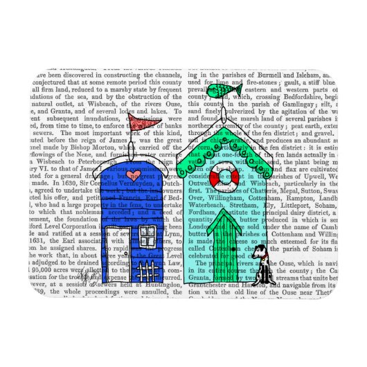 ビーチハッツ2イラストレーション マグネット (横)