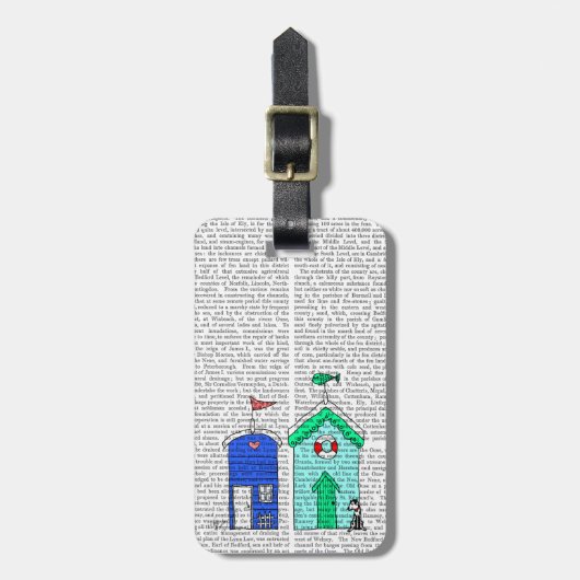 ビーチハッツ2イラストレーション ラゲッジタグ (正面縦)