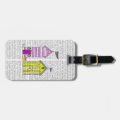 ビーチハッツ3イラストレーション ラゲッジタグ (正面横)