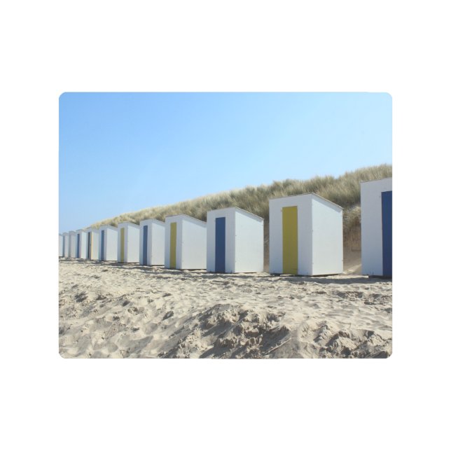 ビーチハッツ、カズアンドバッド、オランダ メタルプリント (正面)