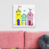 ビーチハッツ キャンバスプリント (インサイチュ (リビング))