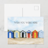 ビーチハッツI – ここに来てほしい ポストカード (正面/裏面)