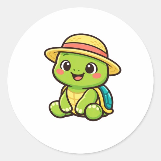 ビーチハットの笑顔 ラウンドシール (正面)