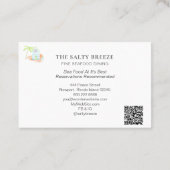 *~*ビーチハットシーバケットダイニングトロピカルパーム 名刺 (裏面)