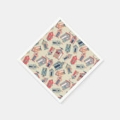 ビーチハットパターン スタンダードカクテルナプキン (角)
