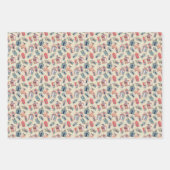 ビーチハットパターン ラッピングペーパーシート (正面2)