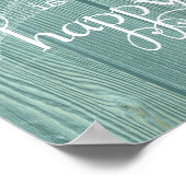 ビーチハッピーススターフィッシュアクアウッドポスター ポスター (角)