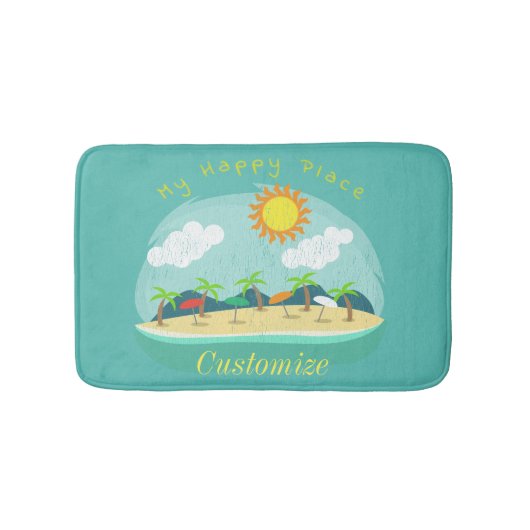 ビーチハッピープレイスサンダー_コーブ バスマット (正面)