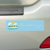 ビーチハッピープレイスサンダー_コーブ バンパーステッカー (車上)