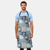 ビーチハッピープレイスブルーアクアエプロン エプロン (着用した状態)