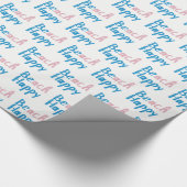 ビーチハッピー文字 ラッピングペーパー (角)