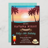 ビーチハバナパーティの招待状 招待状 (正面/裏面)