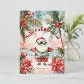 ビーチハワイメレカリキマカクリスマスフォト シーズンカード (スタンド正面)