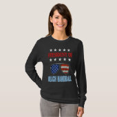ビーチハンドボール用品 USA国旗 ビーチの名言 Tシャツ (正面フル)