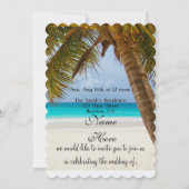 ビーチハーツ ウェディング ブライダル 花嫁 花婿 ゲスト 招待状 (裏面)