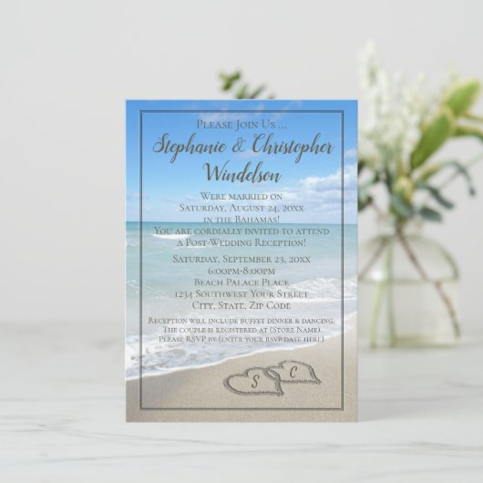ビーチハーツ デスティネーション ウェディング後の披露宴 招待状 (スタンド正面)