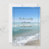 ビーチハーツ デスティネーション ウェディング後の披露宴 招待状 (裏面)