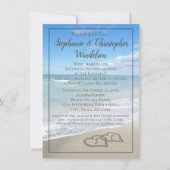 ビーチハーツ　現地挙式後の披露宴招待状 招待状 (正面)