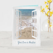 ビーチハートのWindow for Newlyweds カード (黄色い花)