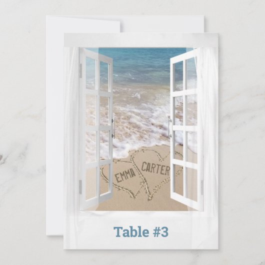 ビーチハートのWindow Table Card (正面)