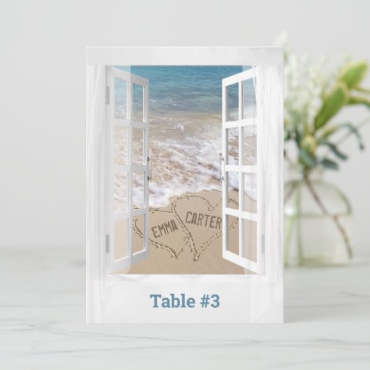 ビーチハートのWindow Table Card (スタンド正面)